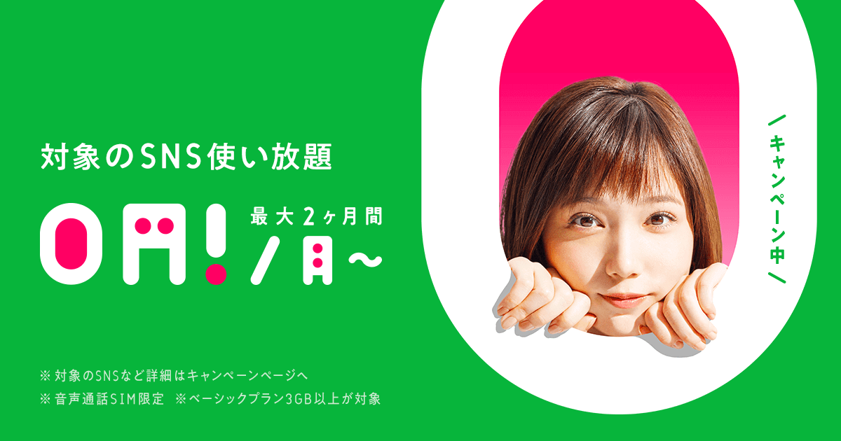 対象のSNS使い放題