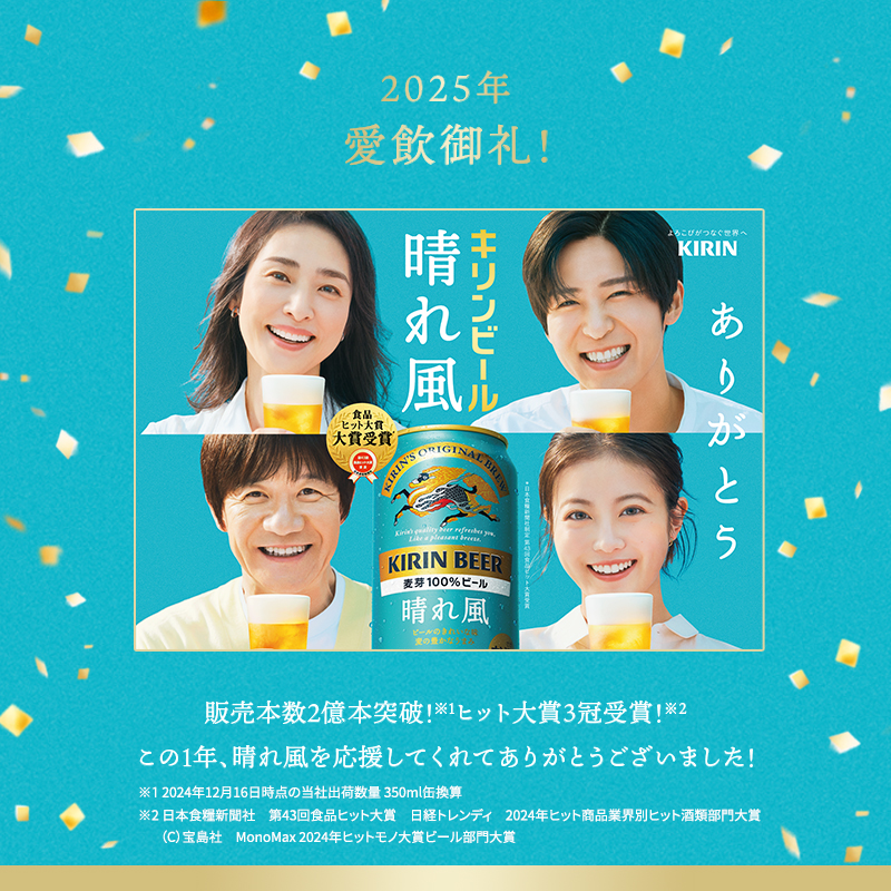 今日で #キリン晴れ風 が誕生して1年